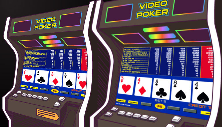 poker de cartes au vidéopoker